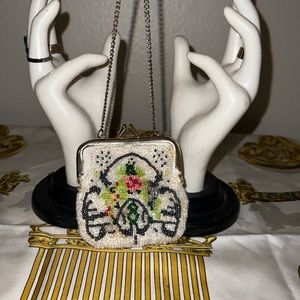 Cutest little chained beaded bag